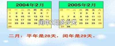 ​闰年2月多少天(闰年2月多少天怎么算)