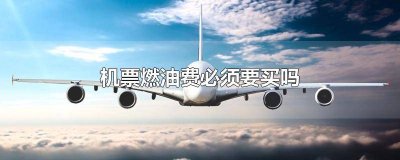 ​买机票一定有燃油费么 买机票需要买燃油费吗